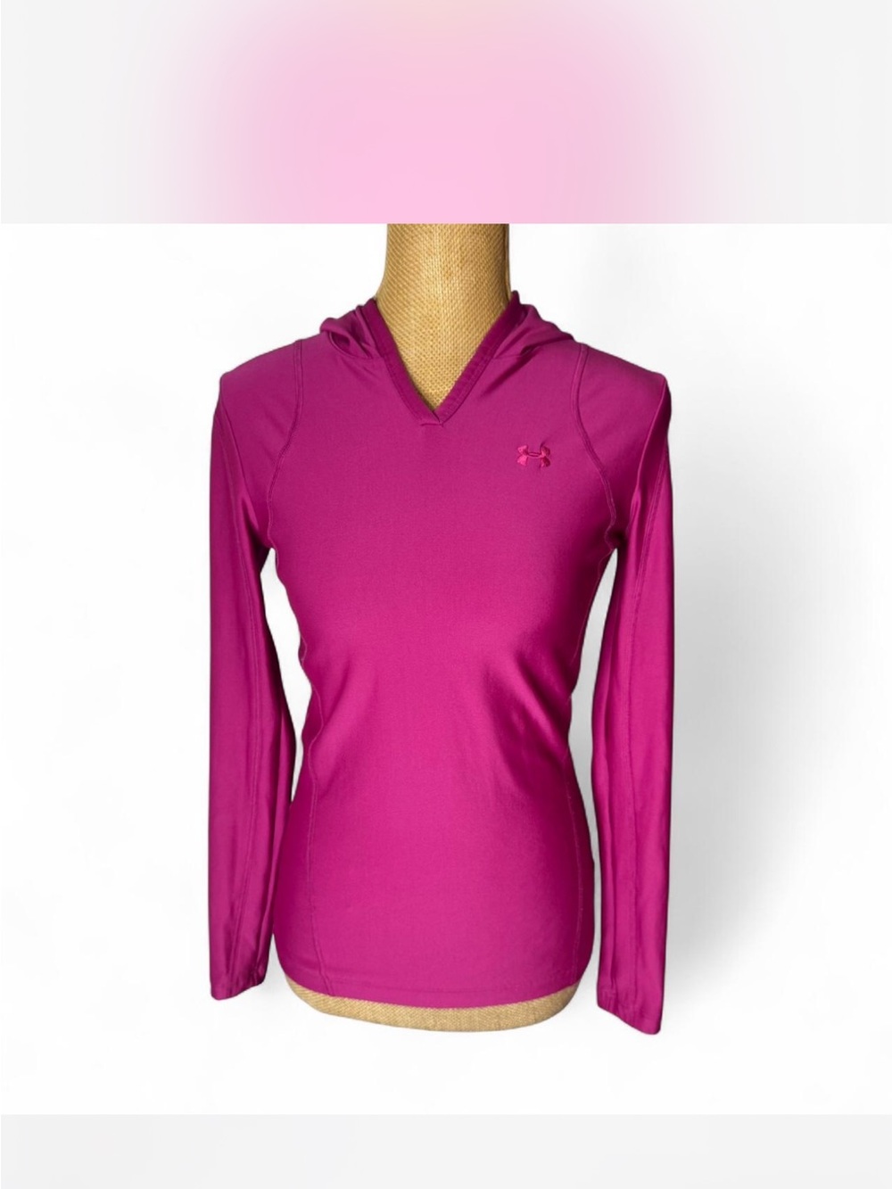 Under Armour Women's Pink Fuchsia Long Sleeve Hooded Performance Top